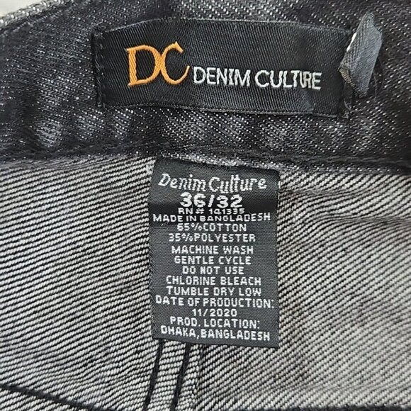 DC Denim Culture Jeans Men's 36x32 Black Fade Denim Skater Goth Grunge EUC LN - Picture 10 of 16